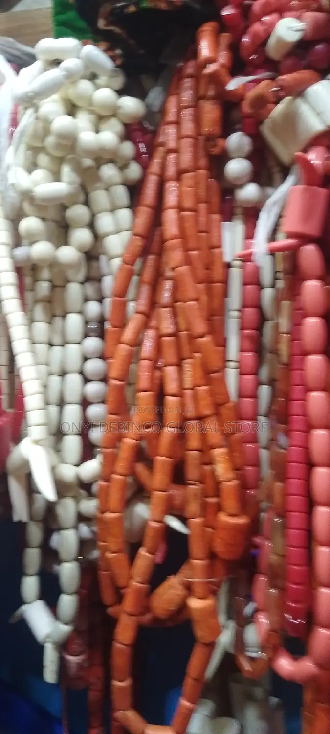 Igbo Traditional Wedding Necklace With Tusk and Hand Bead
