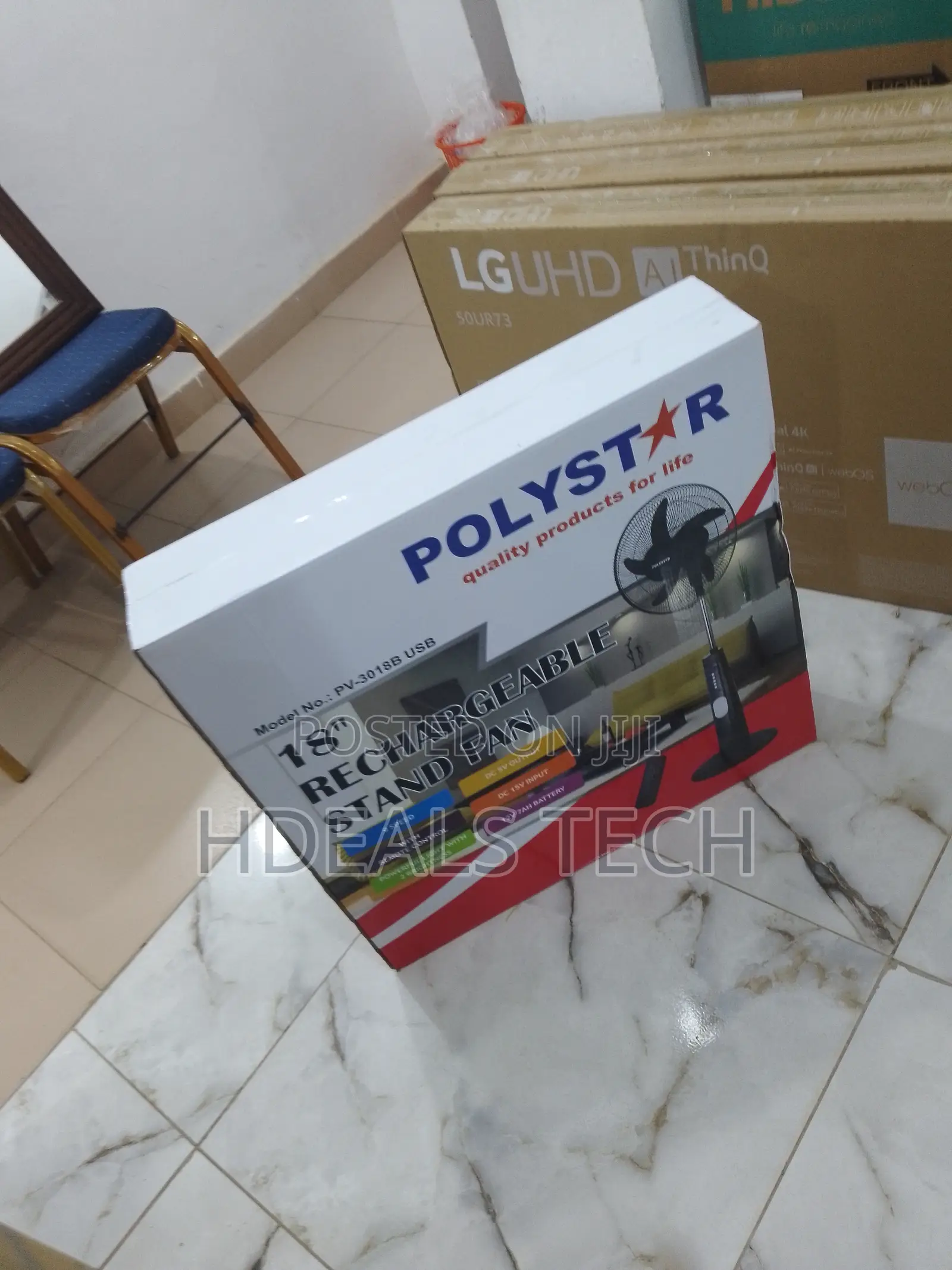 Polystar 18' Rechargeable Standing Fan