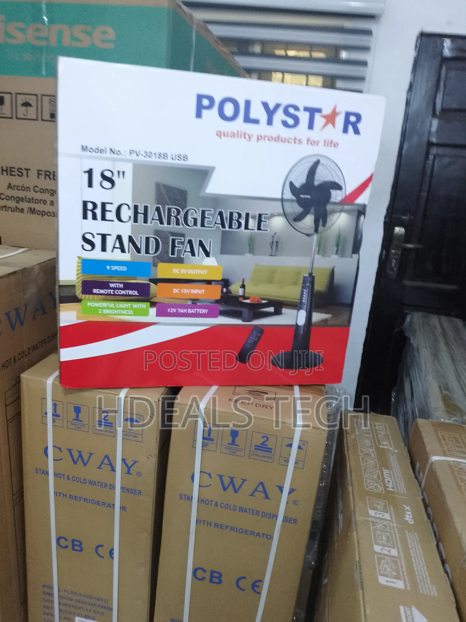 Polystar 18' Rechargeable Standing Fan