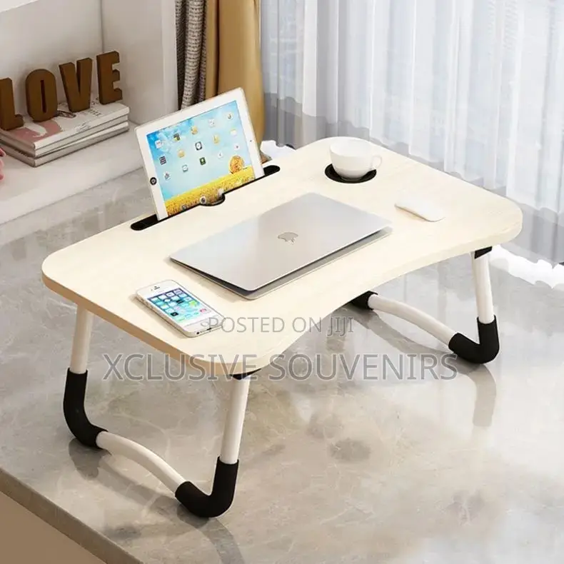 Foldable Laptop Table With Drawer and Accessories for Bed