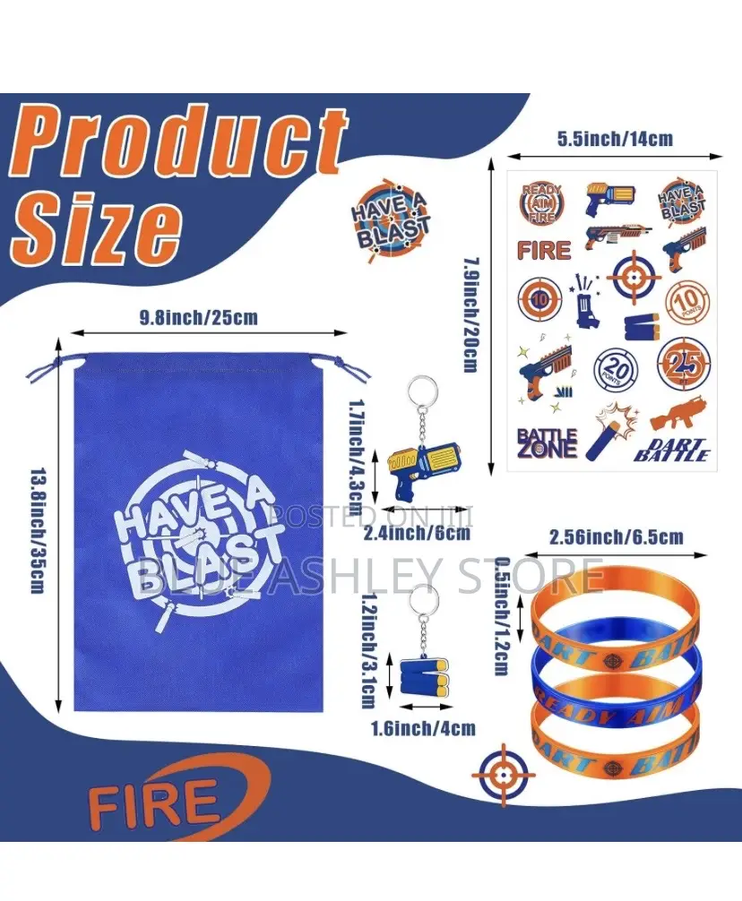 Dart Battle Party Supplies for Birthday Party Favors 288 PCS