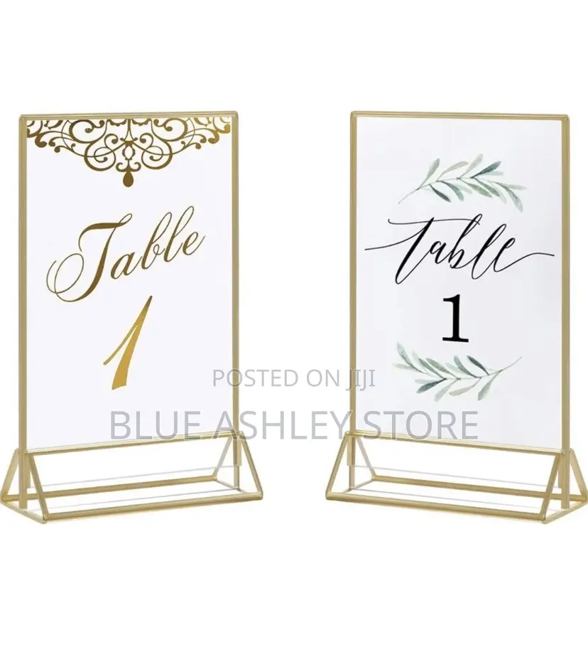18 PCS Pack Gold Sign Holders 4x6'' Acrylic Double Sided