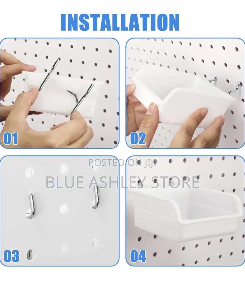 Roowest 60 PCS Pegboard Cups Pegboard Bins Se