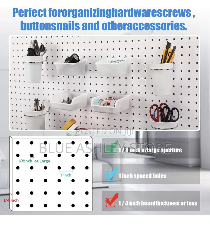 Roowest 60 PCS Pegboard Cups Pegboard Bins Se