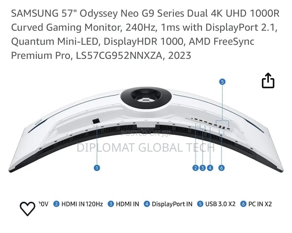 Samsung 57" Odyssey Neo G9 Dual Uhd Curved Gaming Monitor