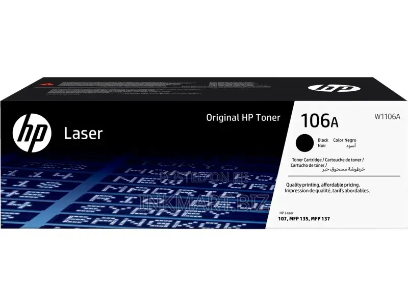 HP 106A Black Original Laser Toner Cartridge (W1106A)