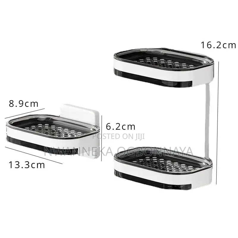 Soap Box Wall-Mounted Bathroom Hole-Free Double