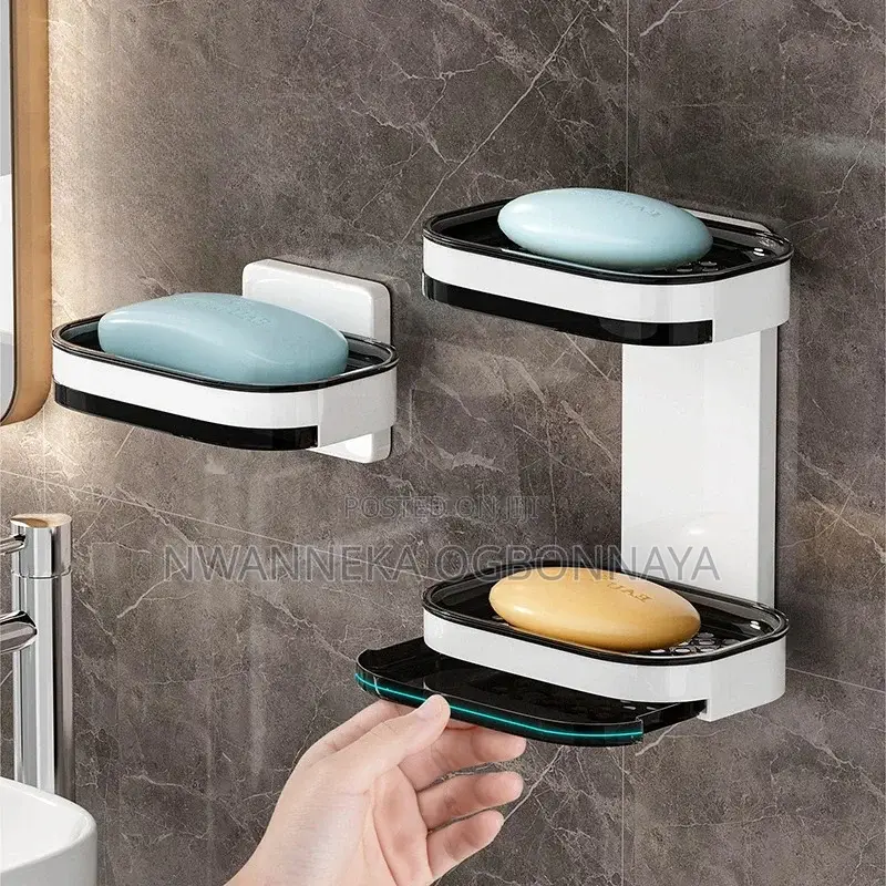 Soap Box Wall-Mounted Bathroom Hole-Free Double