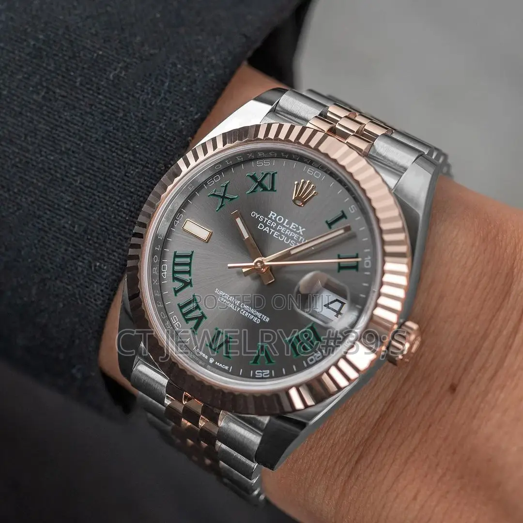 (Rolex Date-Just Two Tone) for Men's High in Quality