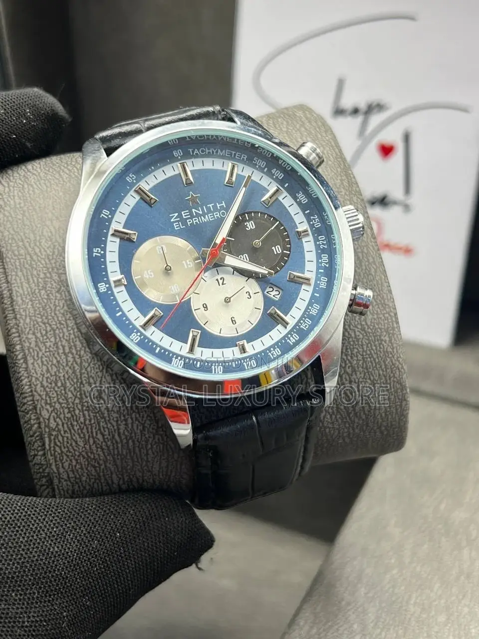 Zenith Quality Luxury Genuine Leather Wristwatch