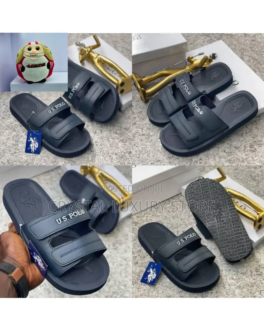 Top Quality Luxury US Polo Slides