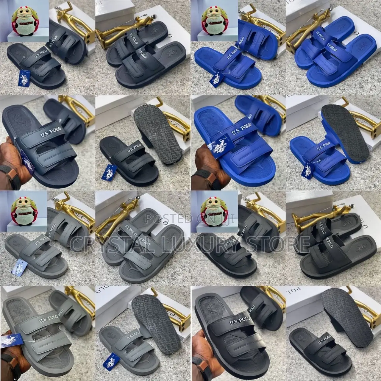 Top Quality Luxury US Polo Slides