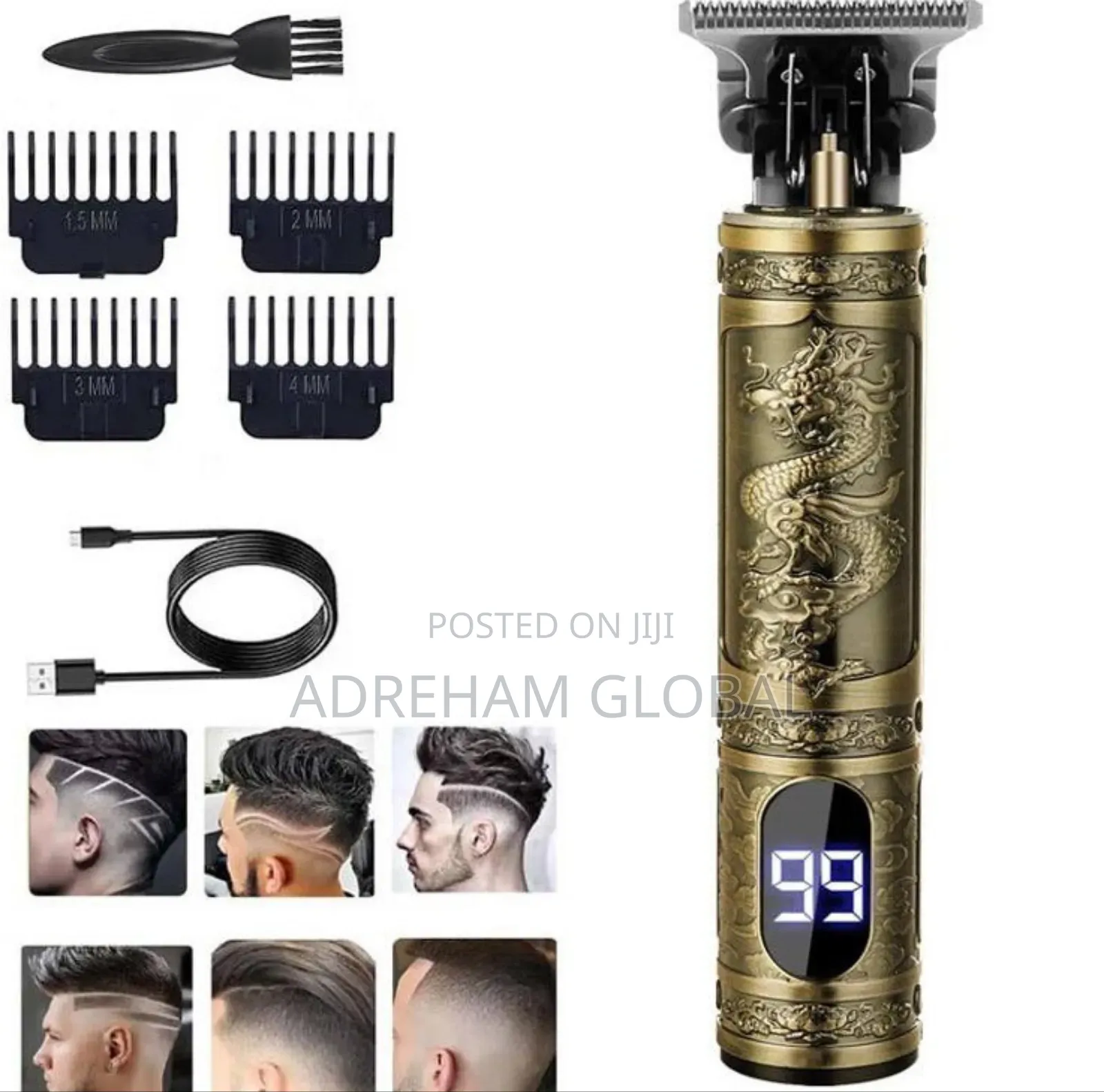 T9 Hair Trimmer Electric Hairdresser Digital Disply Head