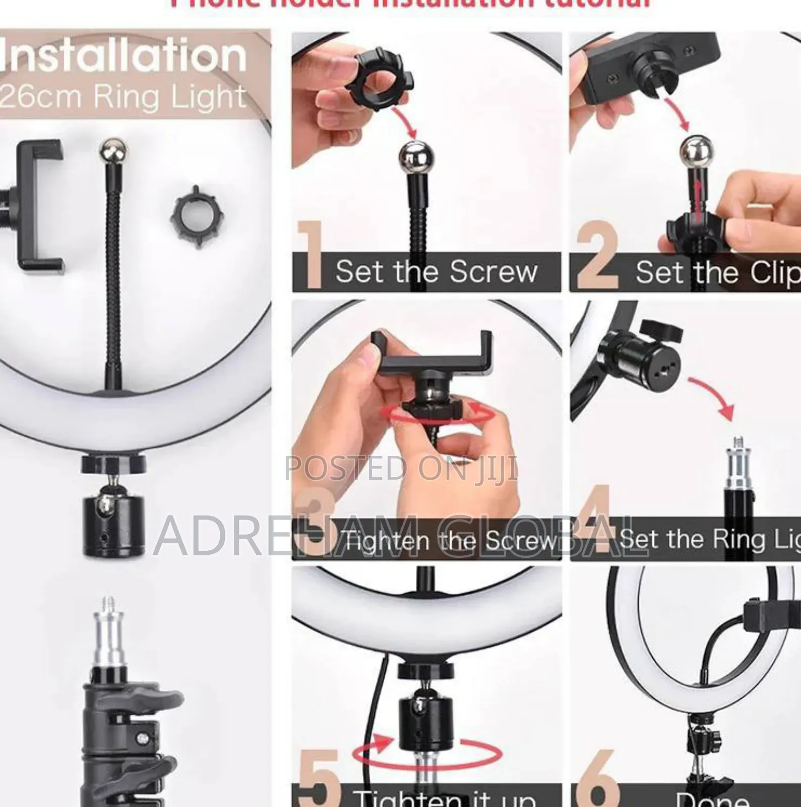 LED 12inches Selfie Ringlamp Photographic Lightin USB Remote