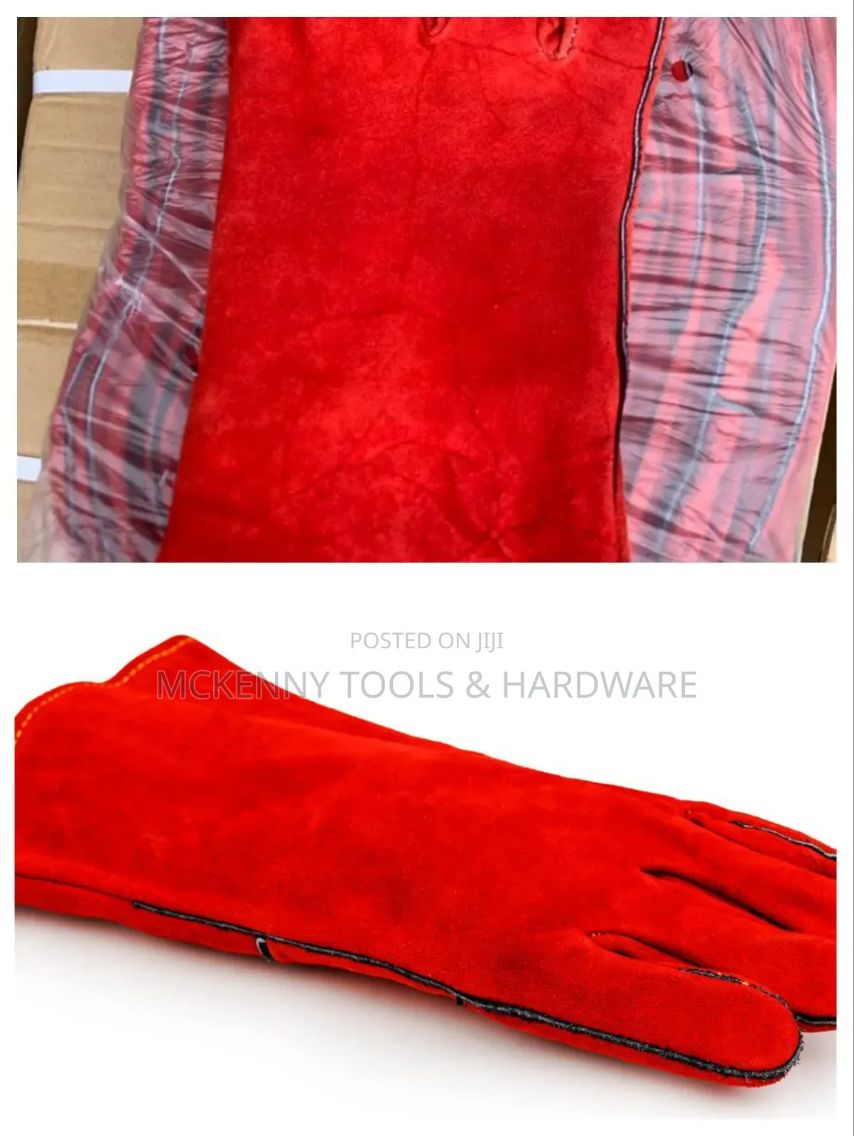 Leathert Red Grain Leather Gloves