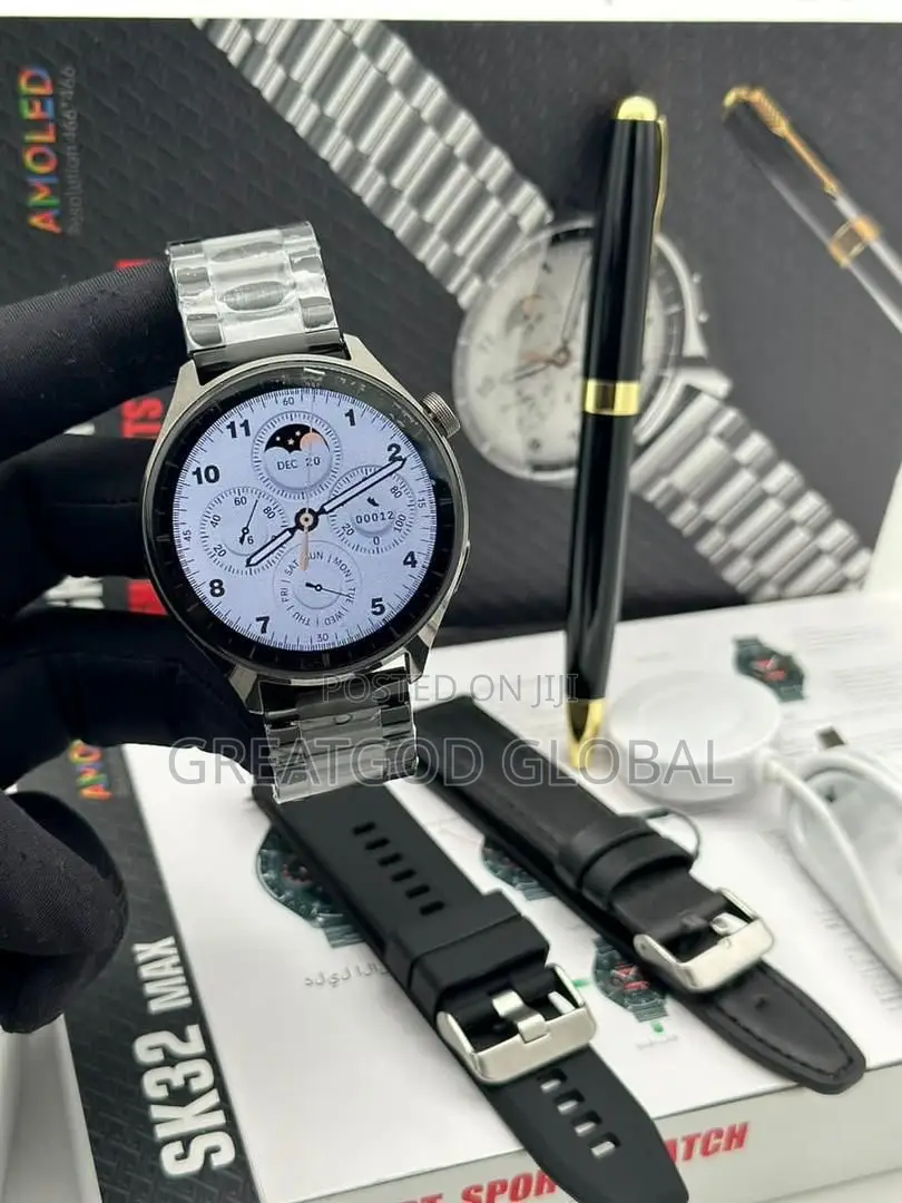 SK32 MAX Smartwatch Comes With 3 Straps 1 Pen 