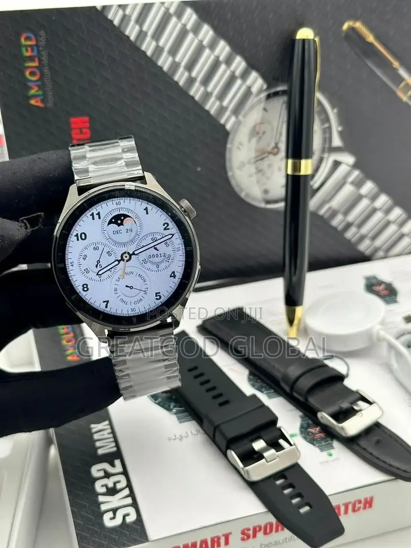SK32 MAX Smartwatch Comes With 3 Straps 1 Pen 