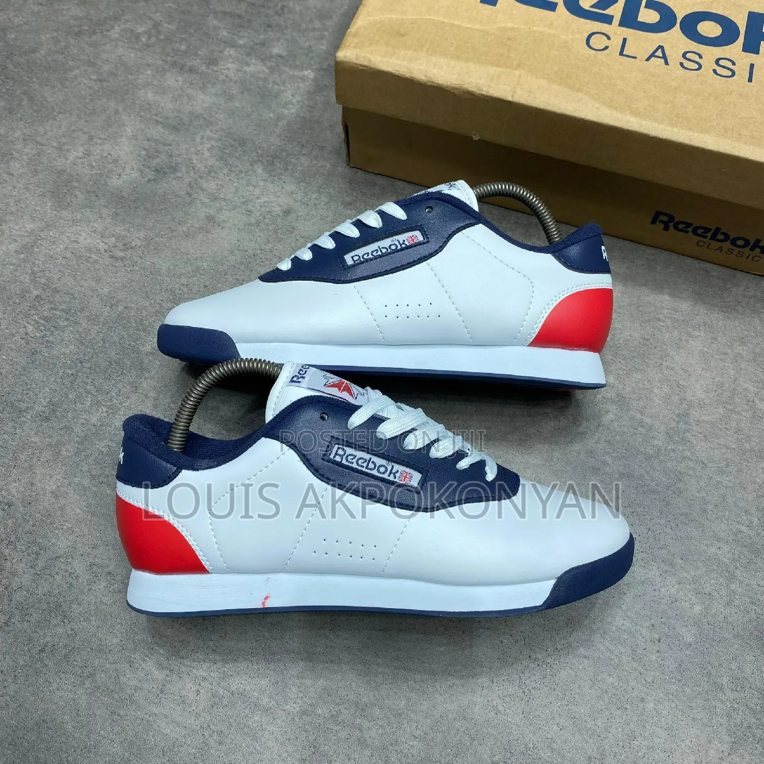 Reebok Royal Charm White Blue Red Sneakers