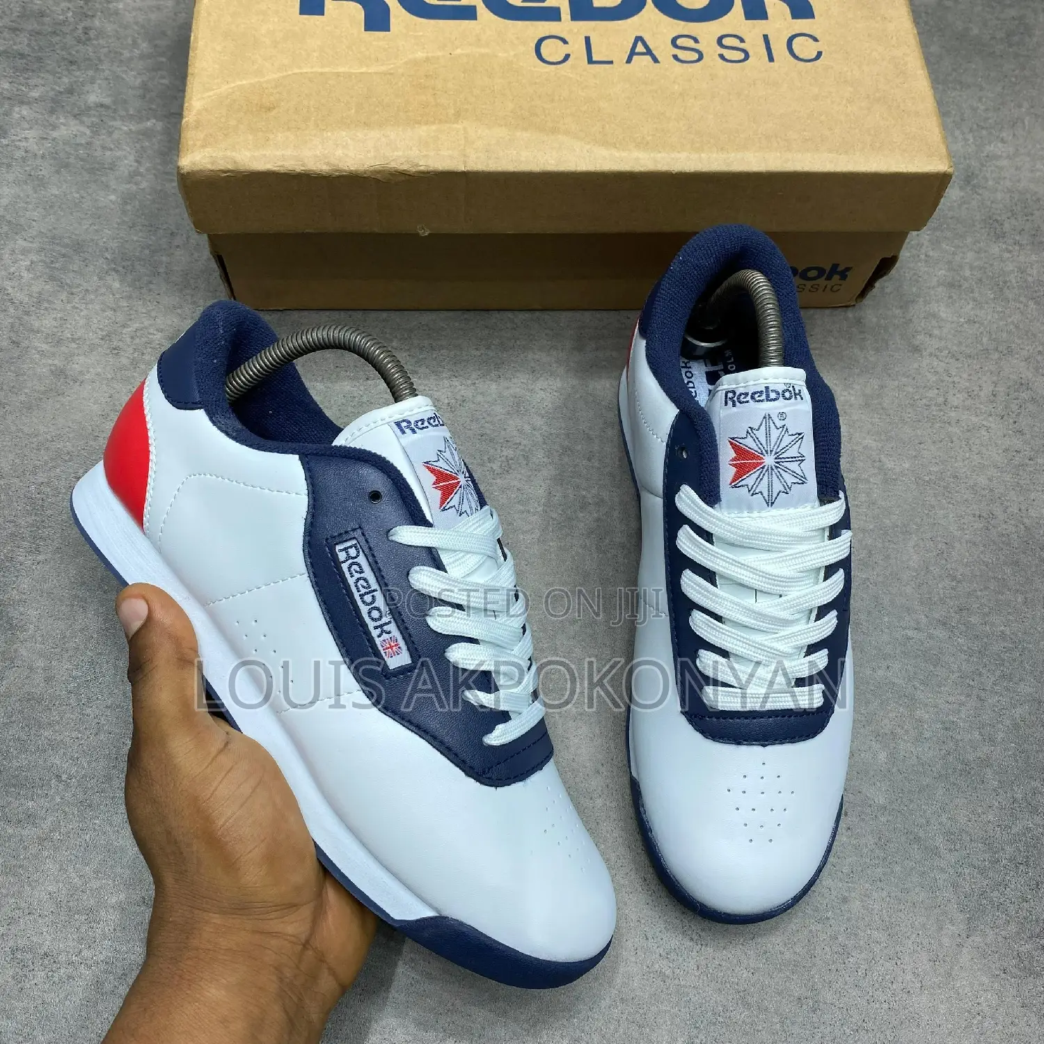 Reebok Royal Charm White Blue Red Sneakers