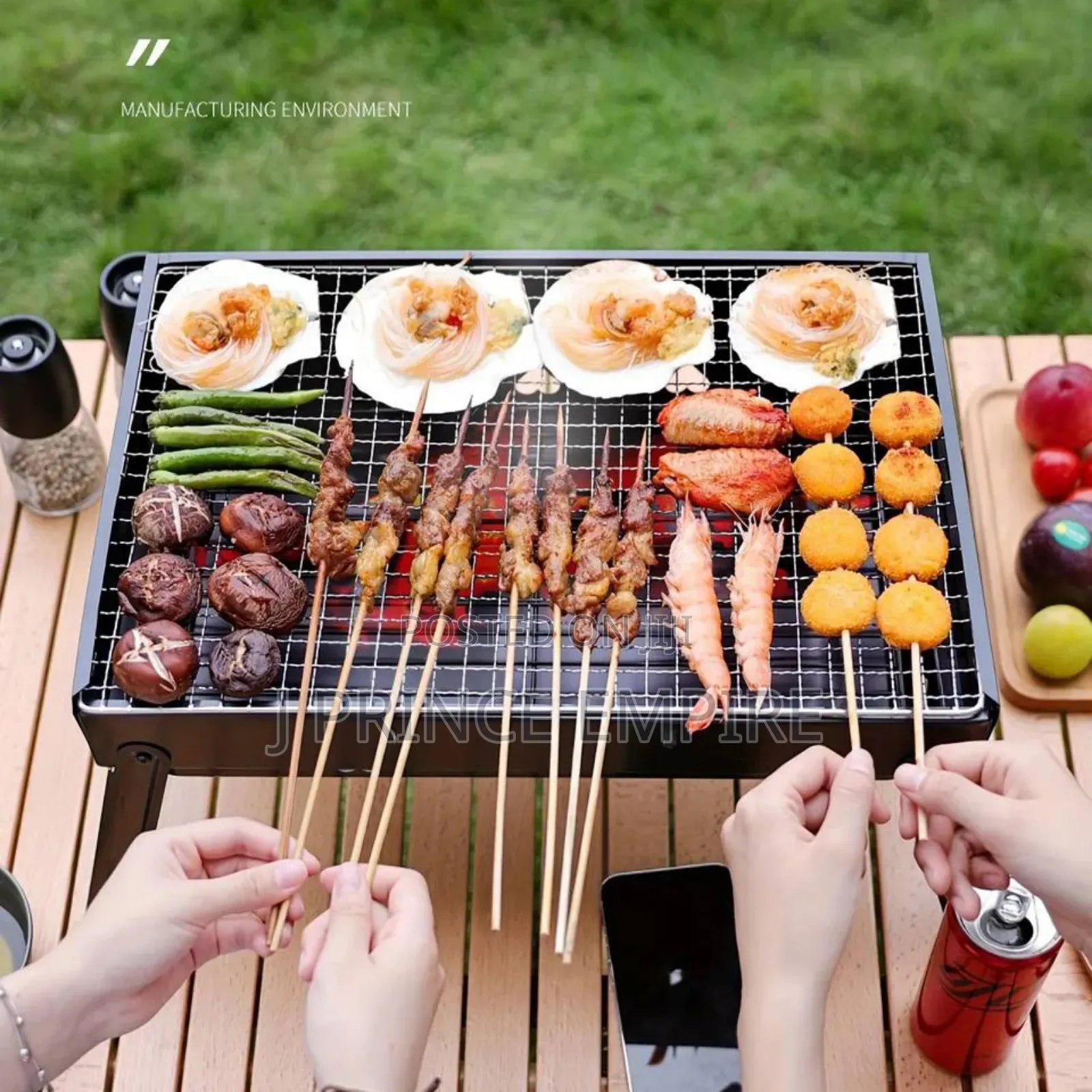 BBQ Grill Barbecue Charcoal Grill, Structure Portable Grill
