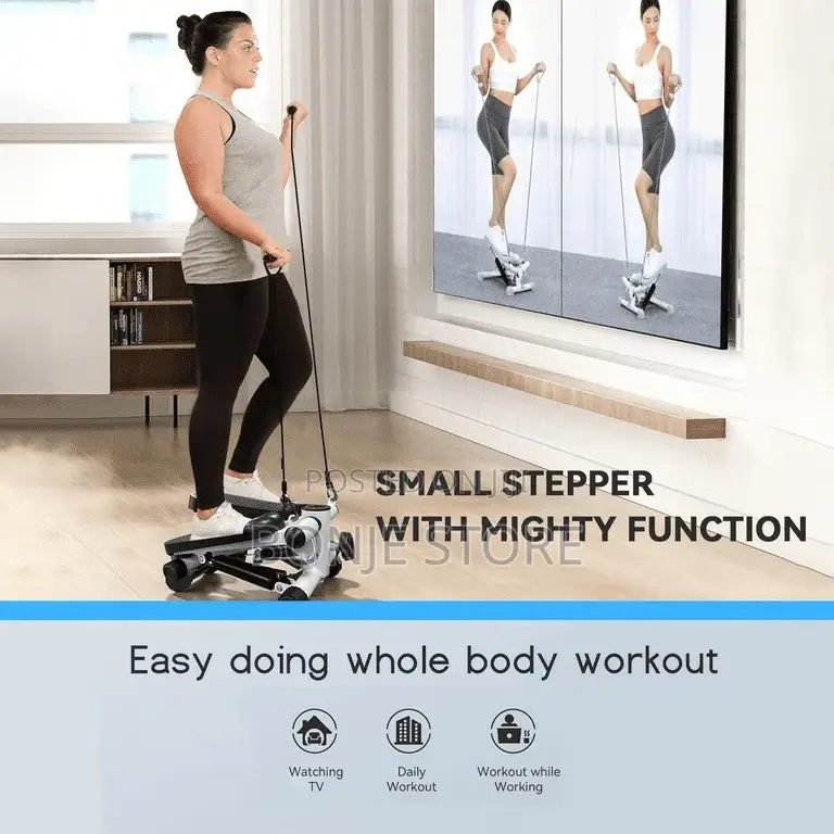Mini Stepper Machine With Resistance Rope -Home Fitness, Gym