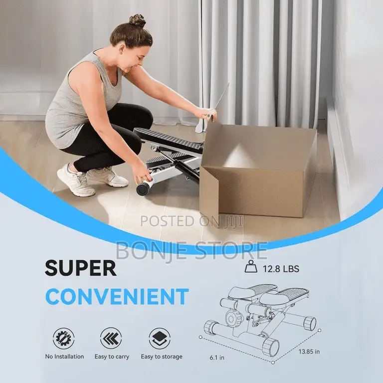 Mini Stepper Machine With Resistance Rope -Home Fitness, Gym