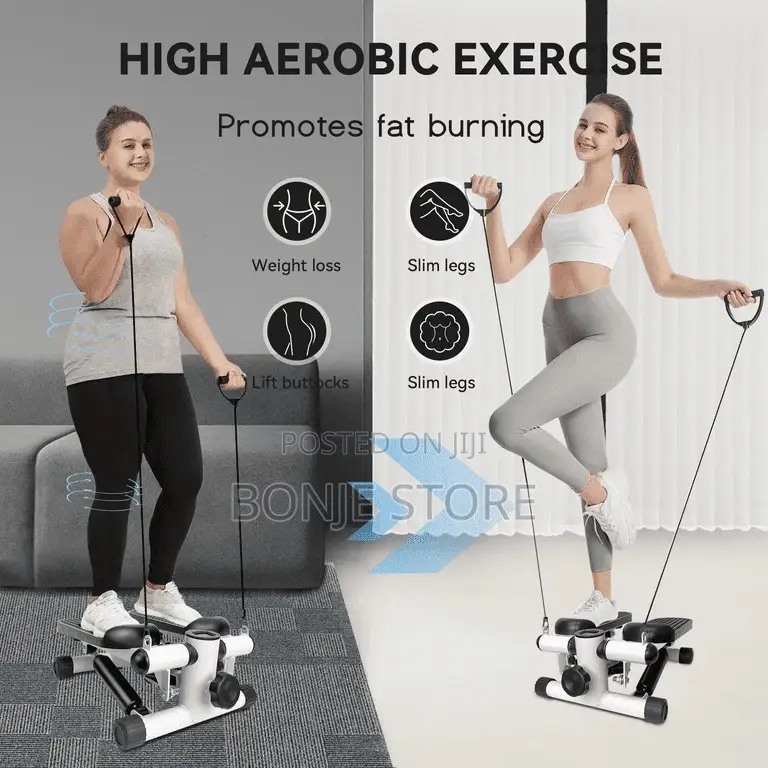 Mini Stepper Machine With Resistance Rope -Home Fitness, Gym