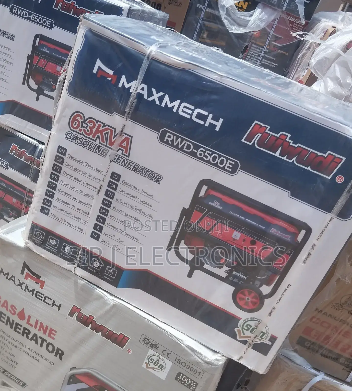 Brand New 6.3kva Maxmech Keystart Petrol Generator+ Warranty