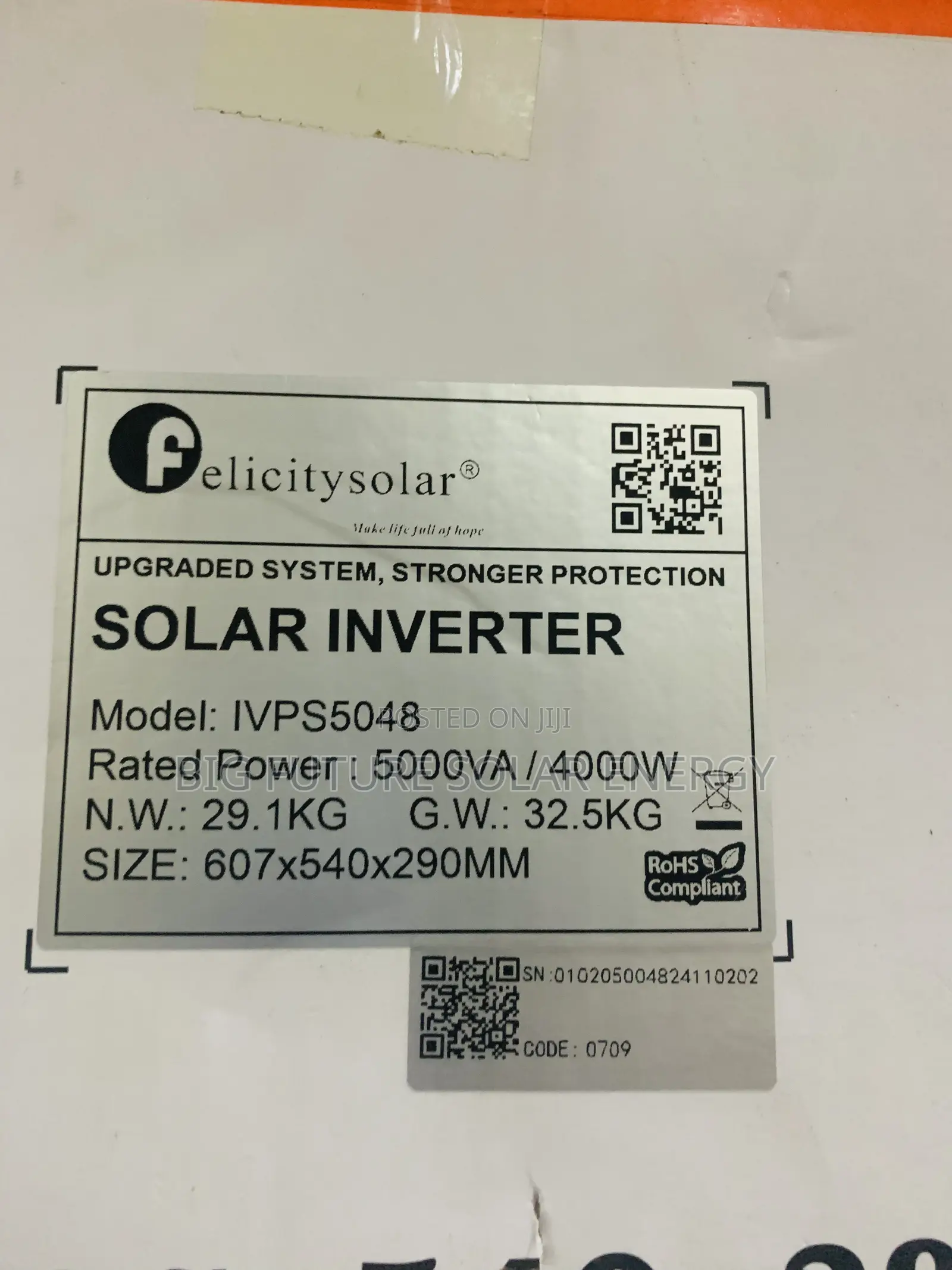 5kva Felicity Solar Inverter 48V