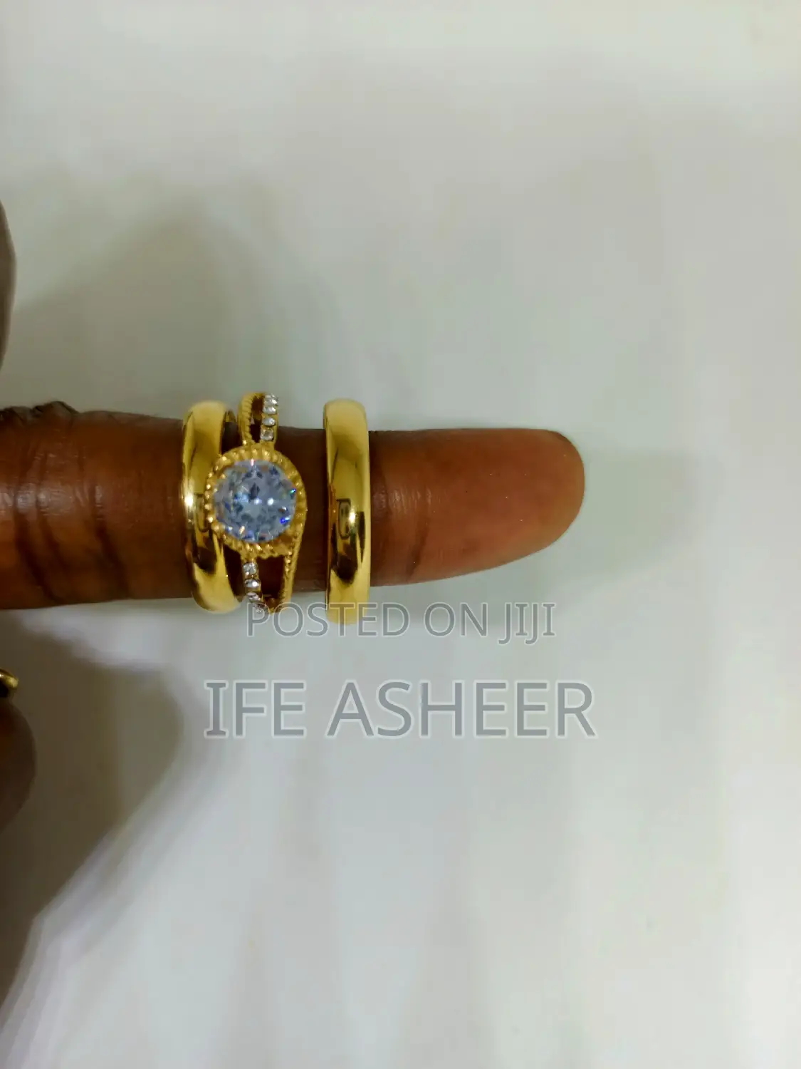 France Gold Couples Set of Wedding Ring 024