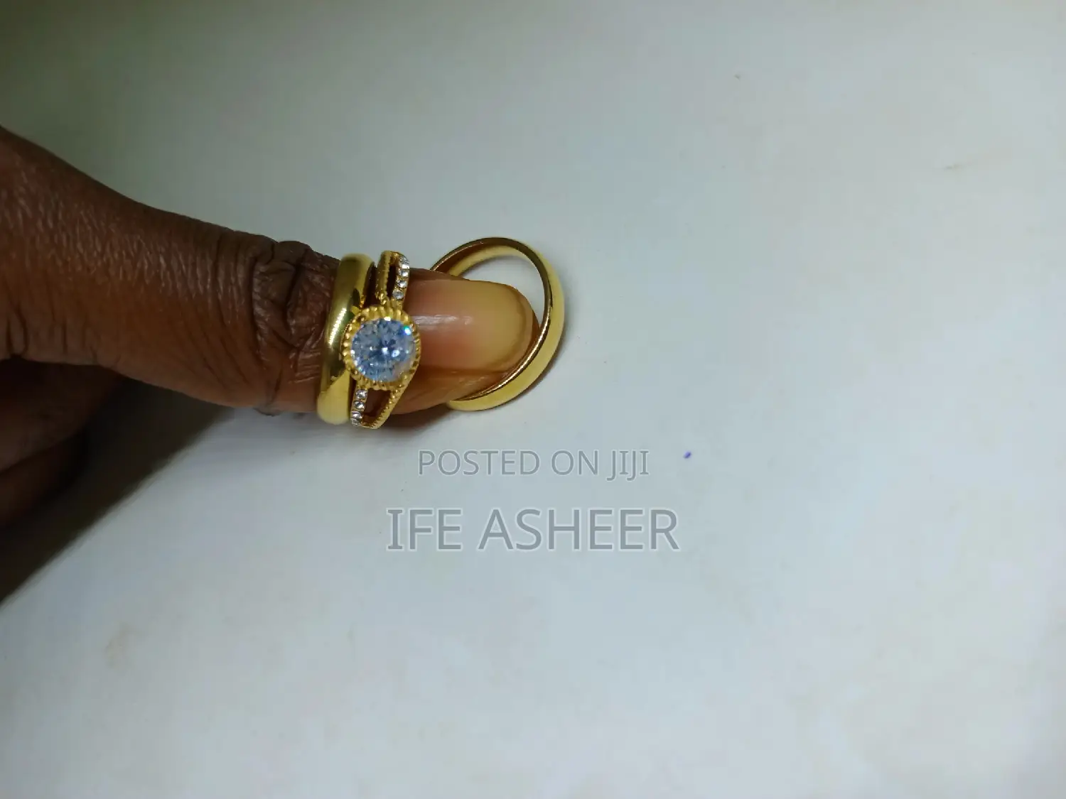 France Gold Couples Set of Wedding Ring 024