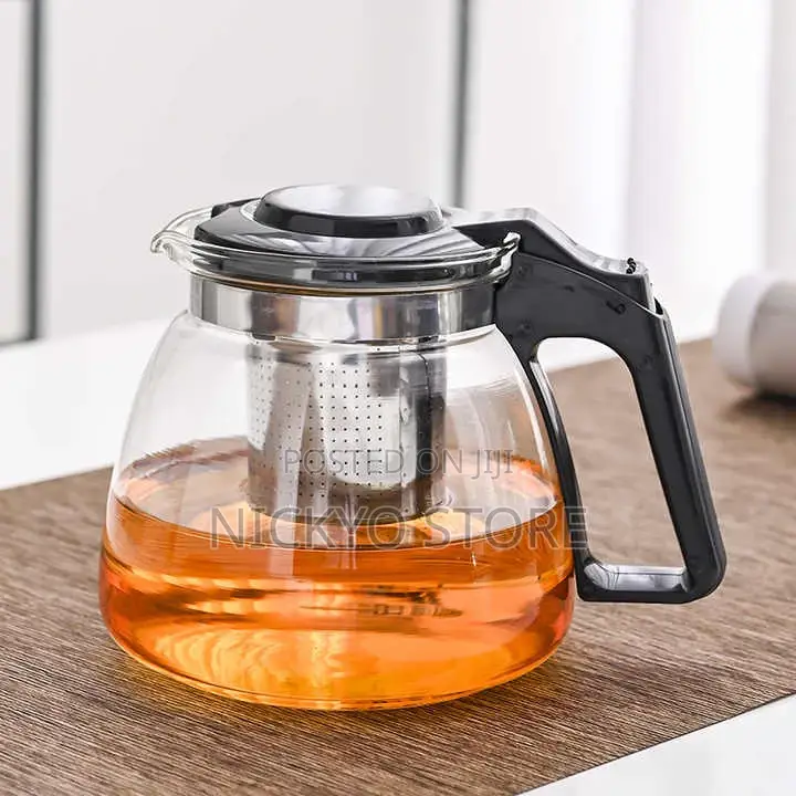 5 Piece Teapot Set Household Clear Glass Flower Teapot