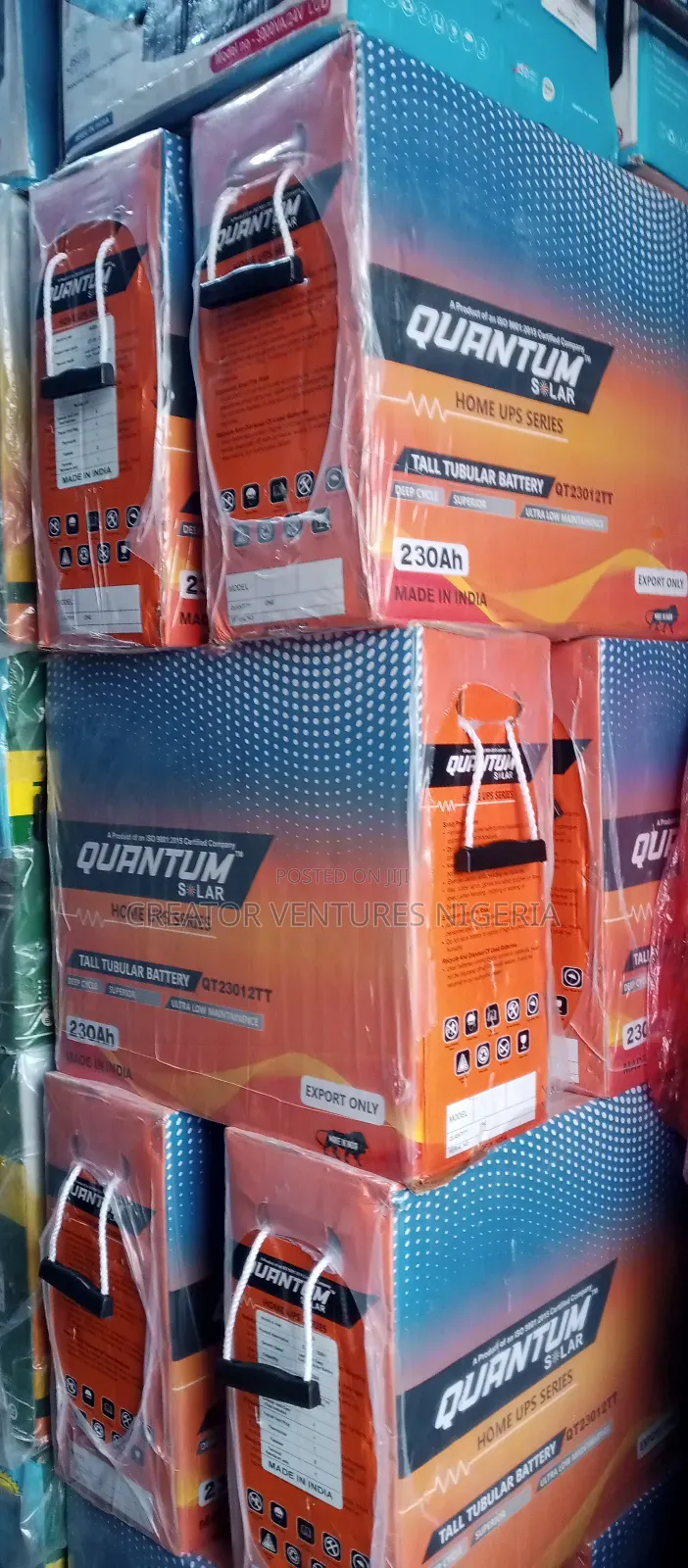 Solar Tubular Battary Quantum 230ah,Self Maintenance ,12v