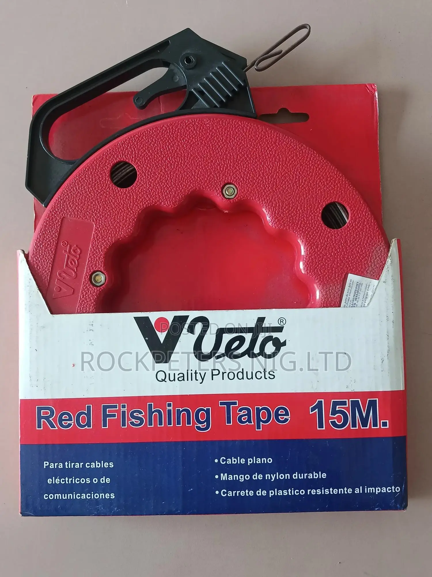 Veto 15M Red Fishing Tape