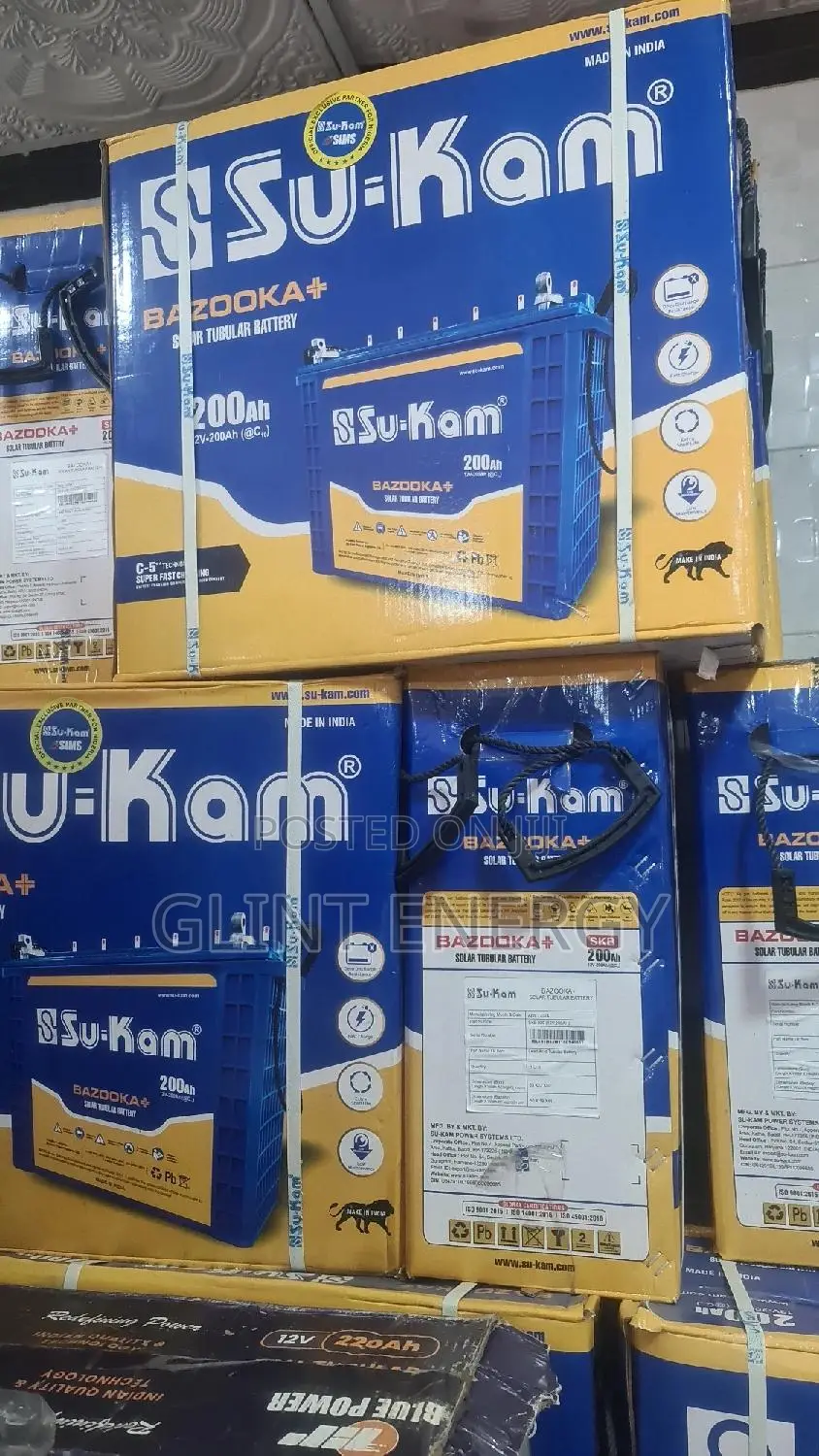 200ah 12V Su-Kam Indian Tubular Battery