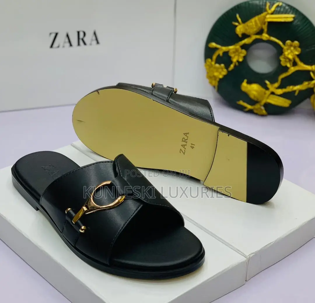 Original Zara Men Leather Slippers