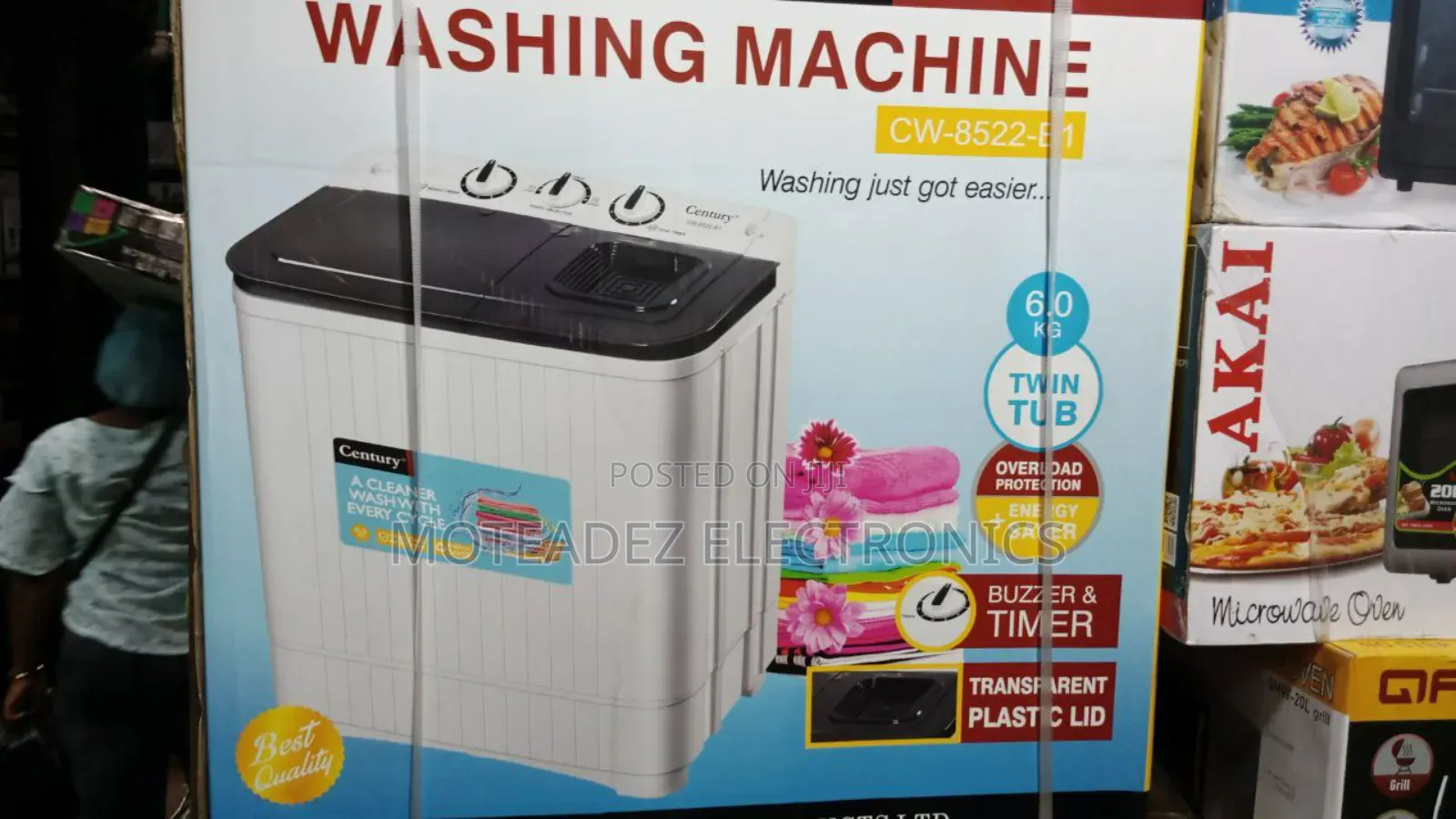 Century 10.2kg Large Twin Tub Semi Automatic Washing Machine