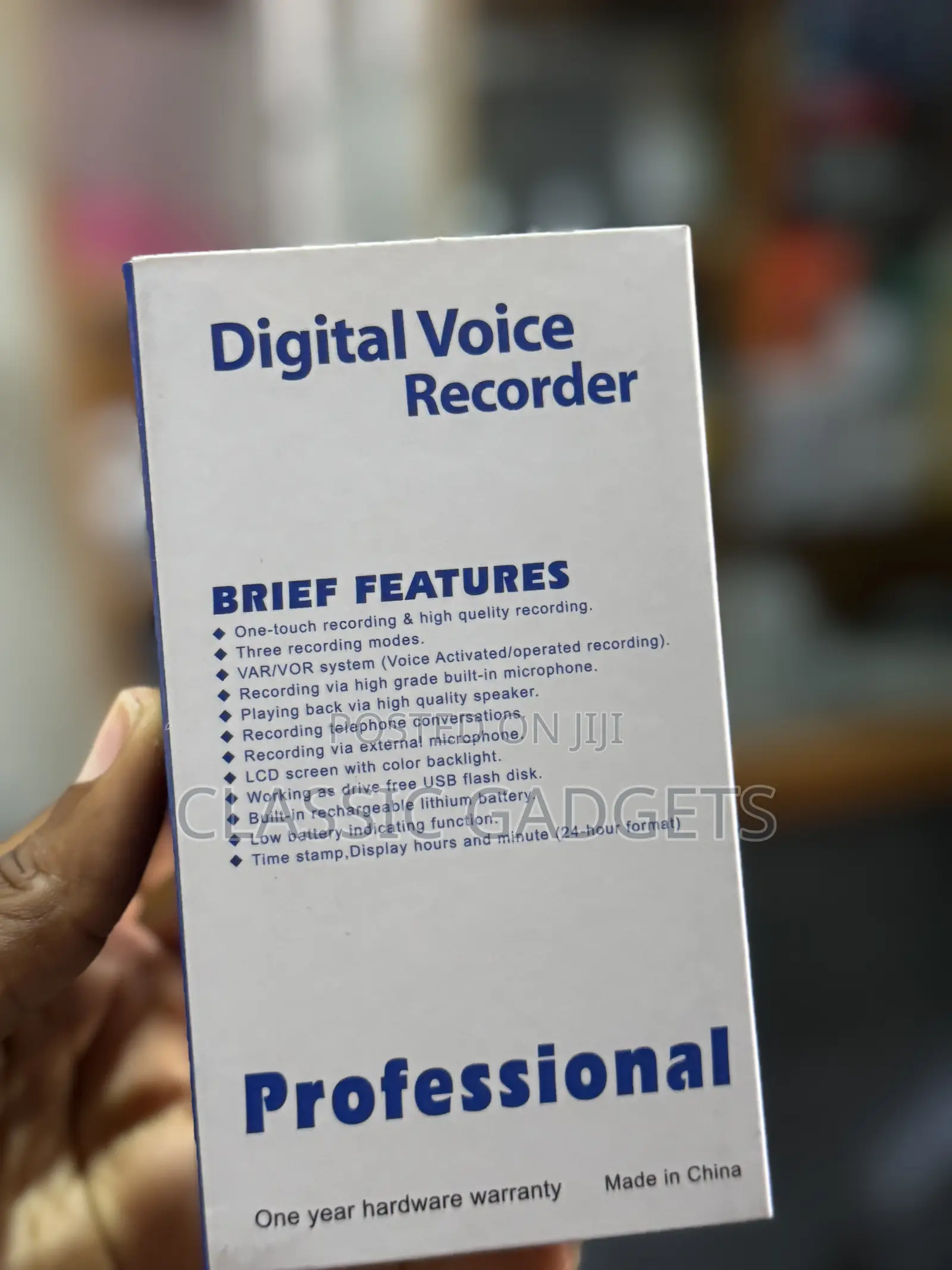 Digital Voice Recorder Recording With In Built Battery