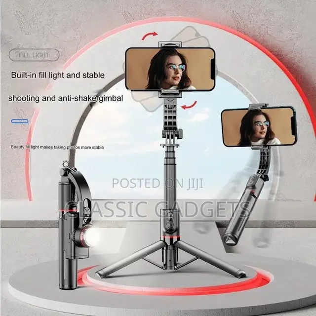 Lo8 Gimbal Stabilizer Selfie Stick Tripod