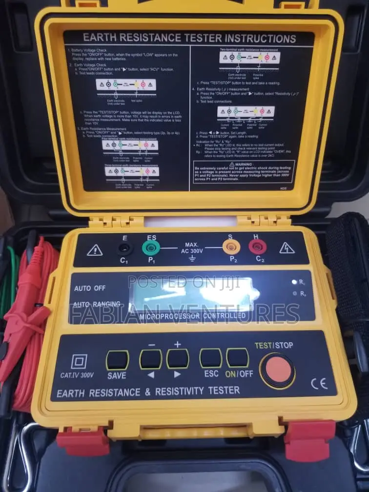 4- Wire Earth Resistance and Resistivity Tester