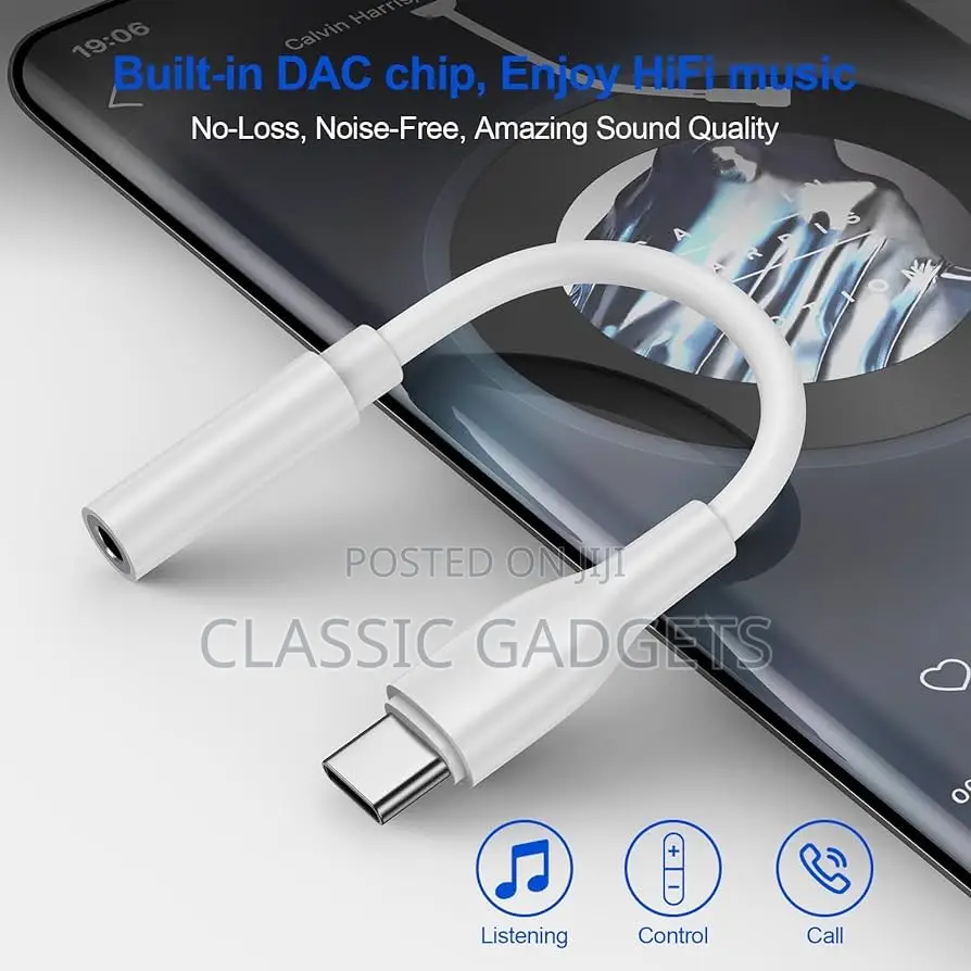 Typec Adapter To 3.5mm Audio Headphone Jack For 15 Pro Max