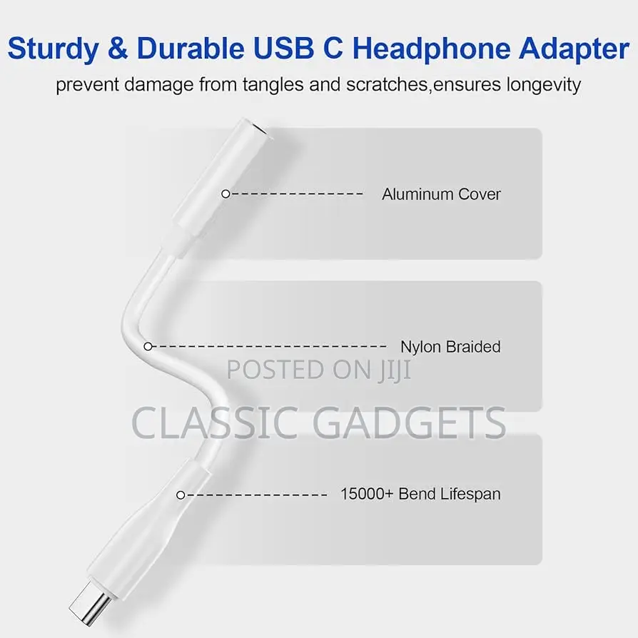 Typec Adapter To 3.5mm Audio Headphone Jack For 15 Pro Max