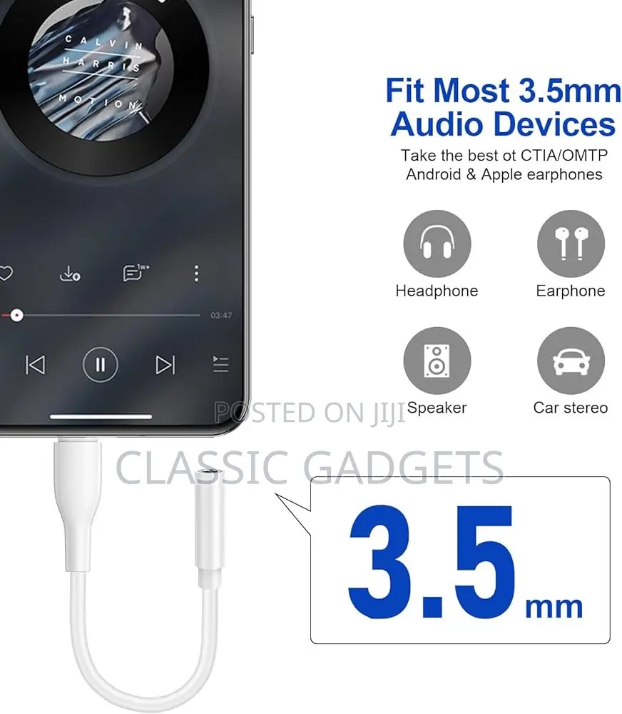 Typec Adapter To 3.5mm Audio Headphone Jack For 15 Pro Max