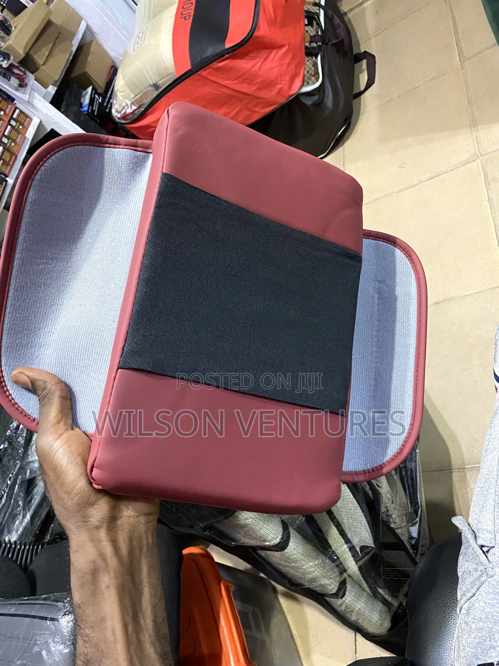 Universal Car Arm Rest Cover With Side Pocket