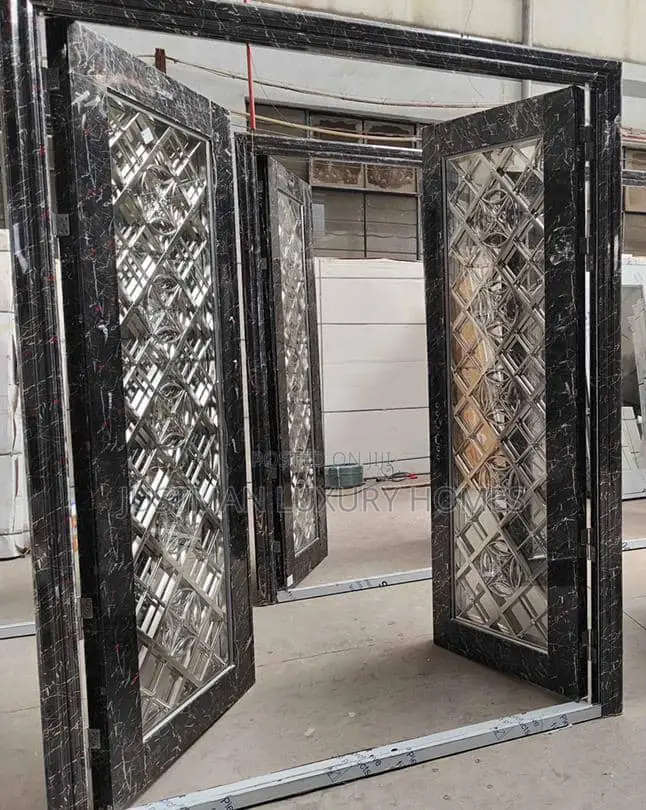 6ft Extra Height Marble Glass Front/Ante Room Doors