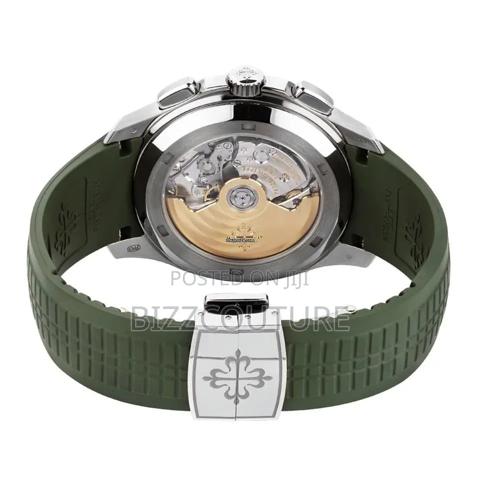 Original PATEK Phillpe Chronograph Green Dail Rubber Watch