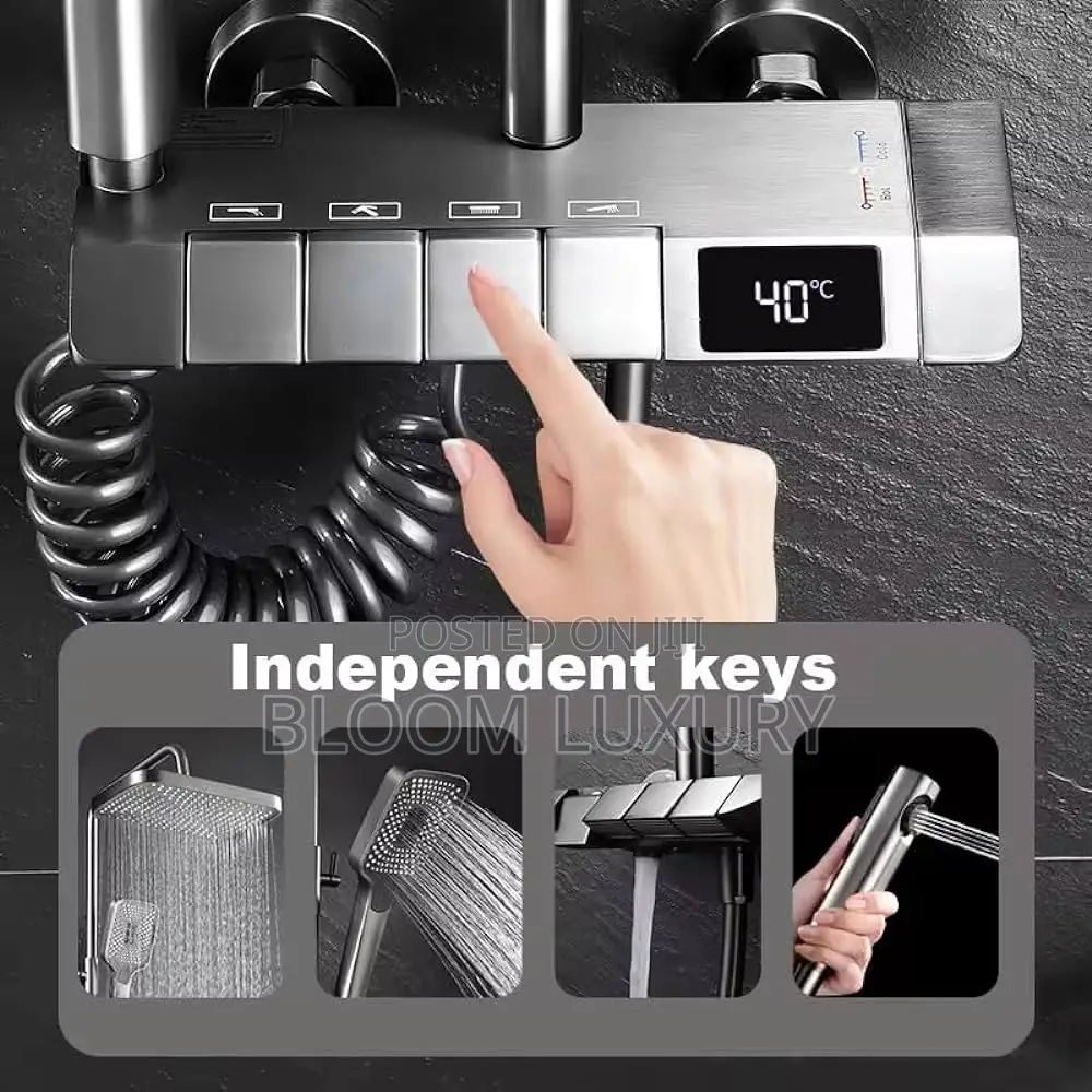 Digital Piano Shower Set. (Hot/Cold) Thermostatic Shower