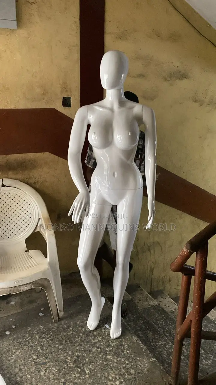Glossy White Size 12 Busty Female Mannequin