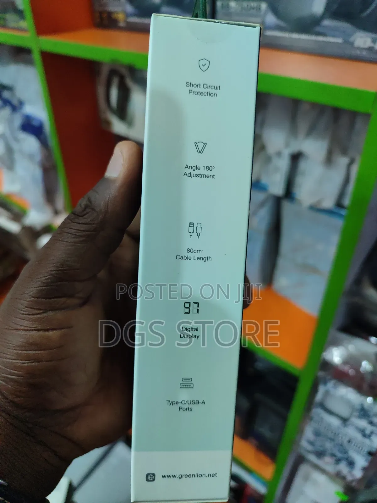 Green Lion Retractable 50w Car Charger PD 30w