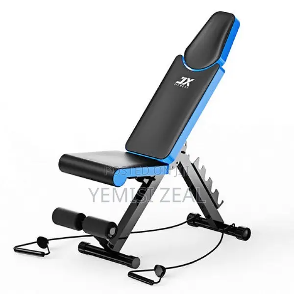Adjustable Exercise Bench With Resistance Rope